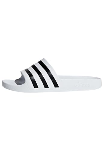 adidas Unisex Adilette Aqua Slides, Cloud White / Core Black / Cloud White, 43 EU
