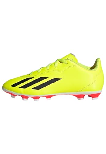 adidas Unisex X Crazyfast League FG, Solar Yellow/Core Black/Cloud White, 43 1/3 EU