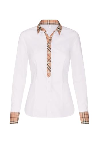 Seidensticker Damen Bluse - City Bluse - Hemdbluse - Regular Fit - Langarm - Uni - Stretch