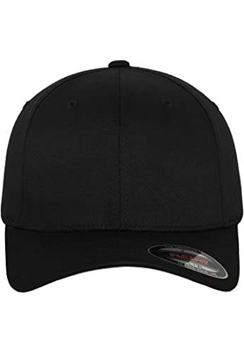 Flexfit Unisex Cap Flexfit Wooly Combed, Unisex Baseballkappe, L/XL, black