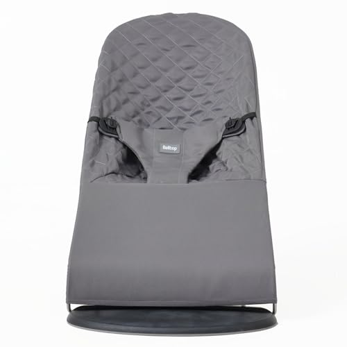 Bezug auf Babywippe. Bezug Belltop kompatibel mit BabyBjörn Wippe: Balance, Soft und Bliss. Babysitz Ergonomisch Babywippe. Hypoallergenic Steppuhn. (Grau)