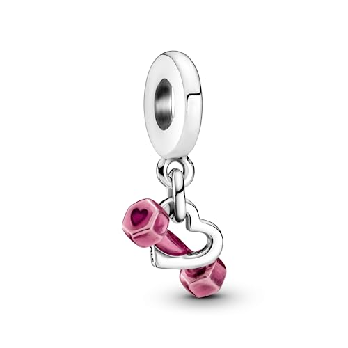 PANDORA Hantel & Herz Charm-Anhänger aus Sterling-Silber Moments Collection