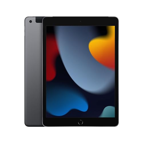 2021 Apple iPad (10,2-zoll, Wi-Fi + Zellular, 256GB) Space Grau (Generalüberholt)