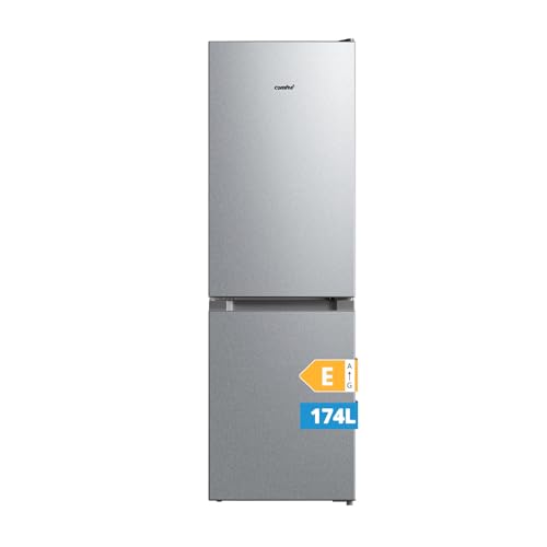 Comfee RCB169DS2(E) Kühl-/Gefrierkombination/150 cm Höhe/Low Frost/Einstellbare Kühlschranktemperatur/LED-Licht/195 kWh/Jahr/115L Kühlteil/59L Gefrierteil/Silber