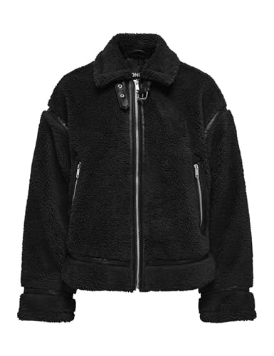 ONLY Damen ONLMICHELLE Teddy Jacket OTW Jacke, Schwarz, M