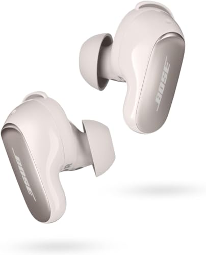 Bose QuietComfort Ultra kabellose Noise-Cancelling Earbuds, Bluetooth-Earbuds für Spatial-Audio, erstklassiges Noise-Cancelling, Bluetooth-Earbuds für Sport, Audiophile Earbuds, Rauchweiß