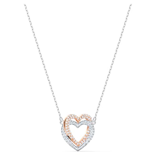 Swarovski Hyperbola Halskette, Herz, Weiß, Metallmix