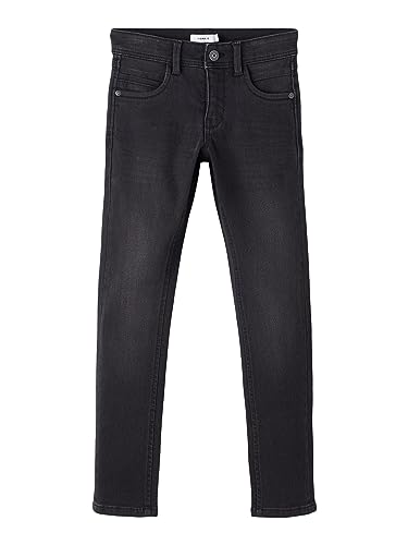 NAME IT Jungen Nkmsilas Dnmtax Pant Noos Hose, Black Denim, 134 EU