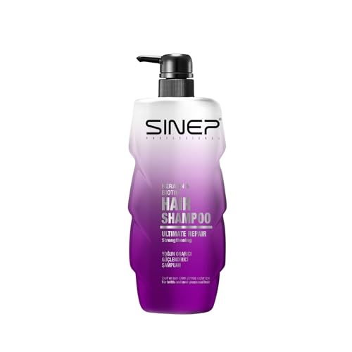 SINEP Professionelles Keratin- und Biotin-Shampoo, 1000 ml, für geschädigtes Haar, Stärkung, Glanz, gesundes Wachstum