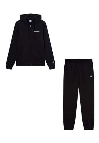 Champion Legacy Men Trainingsanzug Großes Logo, M, Schwarz, Schwarz, M