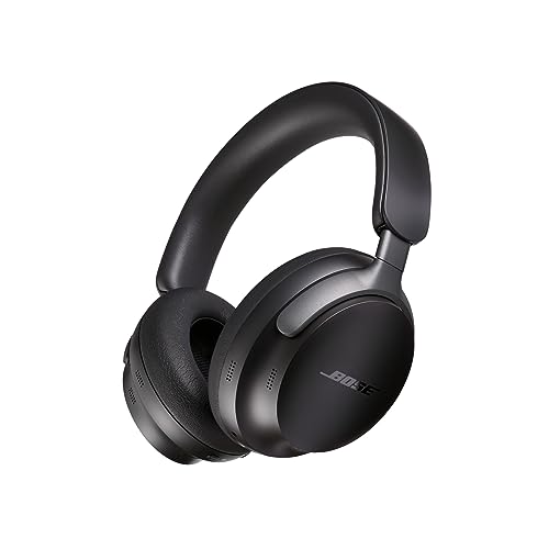 Bose QuietComfort Ultra Kabellose Kopfhörer mit Noise-Cancelling für räumlichen Klang, Over-Ear-Kopfhörer mit Mikrofon, Bis zu 24 Stunden Akkulaufzeit, Kopfhörer mit Raumklang, Schwarz
