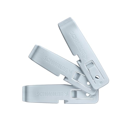 Schwalbe Reifenheber Fahrrad - 3er Set Fahrrad Reifenheber – 3in1 Fahrrad Werkzeug, Montierhebel mit integrierter Klemmfunktion und SV Ventilschlüssel