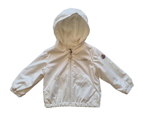 Moncler Junior Unisex Leichte Jacke mit Kapuze EVANTHE weiß, Weiß, 3 Jahre