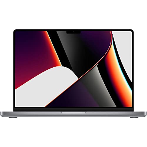 2021 Apple MacBook Pro mit M1 Pro Chip (14- zoll, 16GB RAM, 512 GB SSD Kapazität) (QWERTY ENGLISH) Space Grau (Generalüberholt)