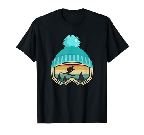 Skifahren Ski Skifahrer lustiges Wintersport Geschenk T-Shirt