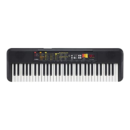 Yamaha PSR-F52 Digital Keyboard, schwarz – Kompaktes digitales Keyboard für Einsteiger mit 61 Tasten, 144 Instrumentenklängen und 158 Begleit-Styles