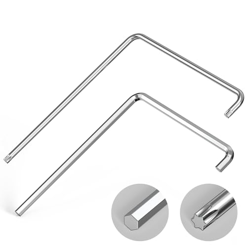 Ancable Fenster Einstellwerkzeug Set - gebogener 4mm Sechskant und Torx TX15 für vielseitige Justierung von Fensterbeschlägen