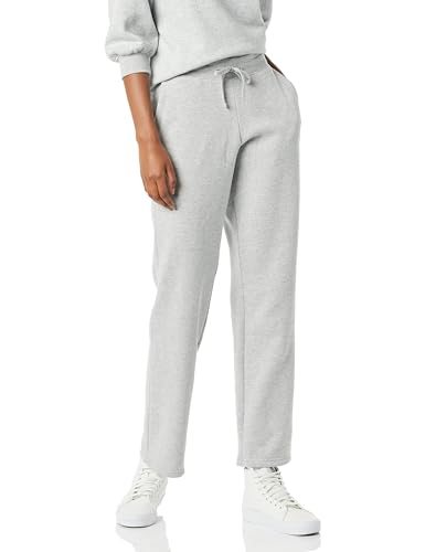 Amazon Essentials Damen Jogginghose Mit Geradem Bein Und Kordelzug Für Damen, Fleece – (In Übergröße Erhältlich), Grau Meliert, M