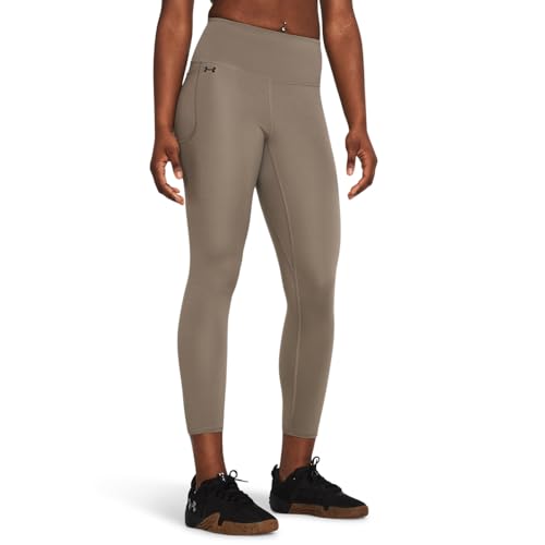 Under Armour Damen Motion Ankle Leggings, (200) Taupe Dusk / Schwarz, S