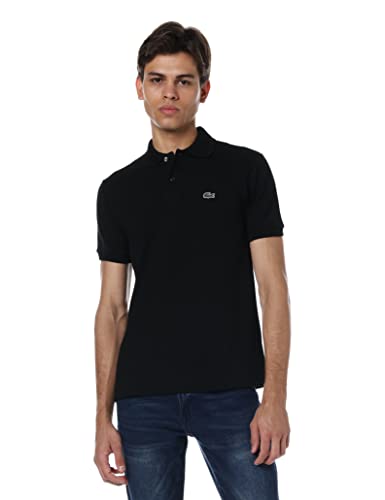 Lacoste Herren Polo-Shirt Kurzarm L1212, Männer Polo-Hemd,2 Knopf,Regular Fit,Schwarz,4