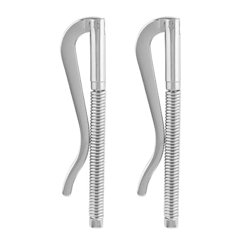 ZORVYN Set aus 2 Geldscheinklammern für Herren aus Edelstahl – Federklemme als Ersatz für Geldklammer in Silber und Schwarz