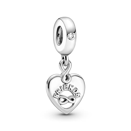 PANDORA People Freunde für Immer Herz Charm-Anhänger aus Sterling Silber/Größe: 1,4cm
