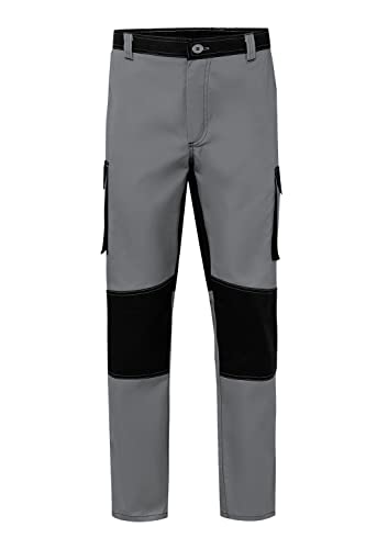 VELILLA Herren 103020b_08/00_48 zweifarbige Hose mit mehreren Taschen, Schwarz/Grau, 48 EU