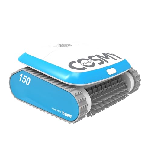 BWT Poolroboter Cosmy 150 | besonders Leicht & Kompakt | für Pools mit Einer Länge bis zu 10 m | Zuverlässige Reinigung von Boden, Wand & Wasserlinie | 16m Kabellänge | Poolsauger