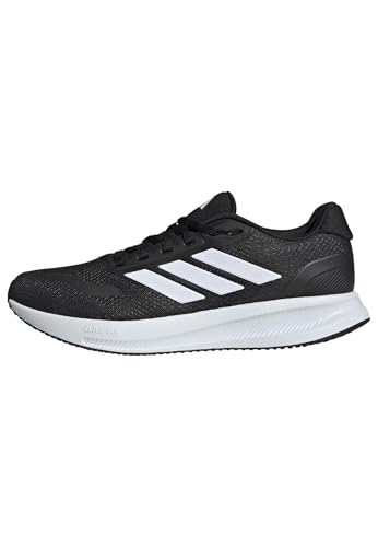 adidas Herren Runfalcon 5 Wide Running Shoes, Core Black/Cloud White/Core Black, 42 EU