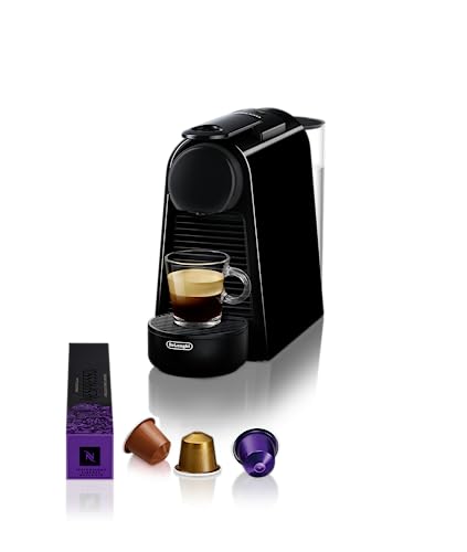 Nespresso De’Longhi Essenza Mini Kaffeekapselmaschine schwarz | 19 Bar Pumpendruck | 0,6l Wassertank | für Espresso & Lungo | kleine Maschine – große Kaffeemomente | EN85.B