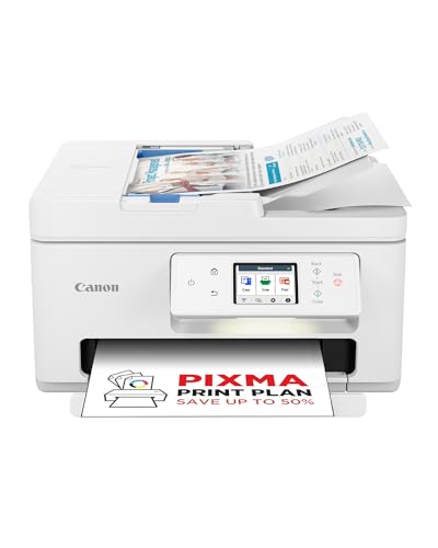 Canon PIXMA TS7750i Multifunktionsdrucker 4in1 (Tintenstrahl,Drucken, Kopieren, Scannen,Faxen, A4, 6,7 cm Touch, WLAN, 35 Blatt ADF, 2 Papierzuführungen, kompatibel mit Pixma Print Plan 