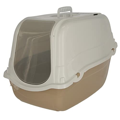 Kerbl Pet Katzentoilette Minka, taupe/weiß, 57x39x41 cm, Katzenklo, Kunststoff, Katzen