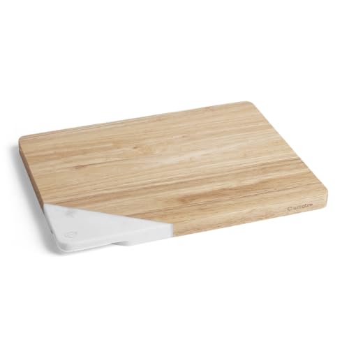 Springlane Schneidebrett - Kautschukholz & Marmor - 43 x 32 x 2,5 cm