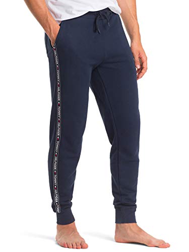Tommy Hilfiger Herren Jogginghose Sweatpants Lang, Blau (Navy Blazer), M