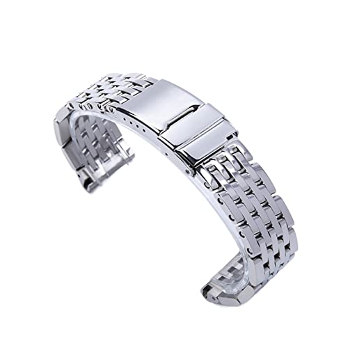 REFKIT 22mm 24mm Edelstahlarmband Armband for Breitling Uhrenarmband for AVENGER for NAVITIMER for SUPEROCEAN Gürtel Logo (Color : Stainless steel, Size : 22MM_WITH B LOGO)