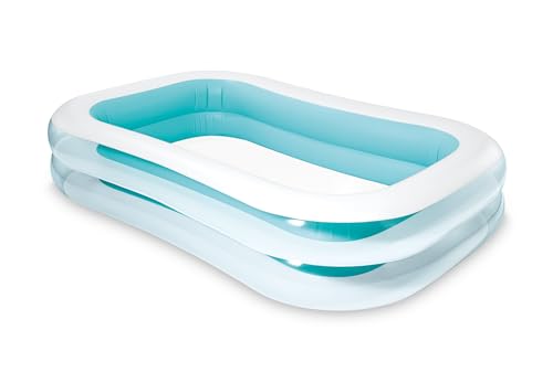 Intex 56483NP - Aufblasbarer Familienpool Rechteckig, Vinyl, Mehrfarbig, 262x175x56 cm