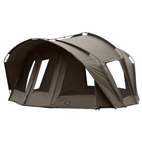 MK-Angelsport Fort Knox Air 4 Personen Karpfenzelt Dome Innenhöhe 1.8m Zelt Anglerzelt Angelzelt Bivvy inkl. Gummihammer I extrem temperaturstabil