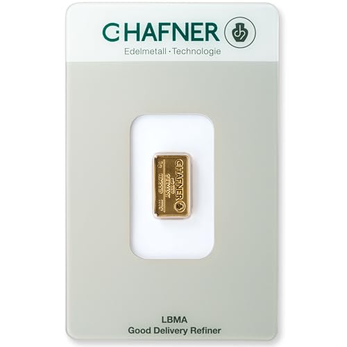 Gold verschenken Goldbarren 1g C.Hafner - Geschenkverpackung + Echtheitszertifikat