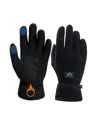 Pioneer Camp Fahrradhandschuhe Thermo Handschuhe Winter für Herren Damen, Touchscreen, Anti-Rutsch, Verstellbar Winterhandschuhe - für Outdoor, Skifahren, Wandern, Klettern, Freizeit, XL