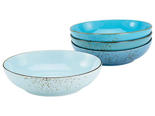 Creatable, 23432, Serie Nature Collection Aqua - Poke Bowl, 4-teiliges Geschirrset, Bowl-Set aus Steinzeug, spülmaschinen- und mikrowellengeeignet, Qualitätsproduktion