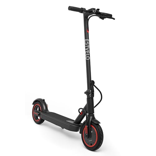 ESTVELO E Scooter S2, Verbreiterter Luftreifen, max. 20 km/h Geschwindigkeit, 20 km Reichweite, Belastung bis 120kg, Regeneratives Bremsen (S2)