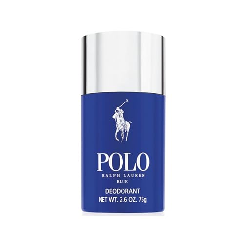 Ralph Lauren Polo Blue Deodorant Stick für Herren, frische Aromen von Melone, Mandarine & Basilikum, zuverlässiger Schutz, für anspruchsvolle Männer, 75 g