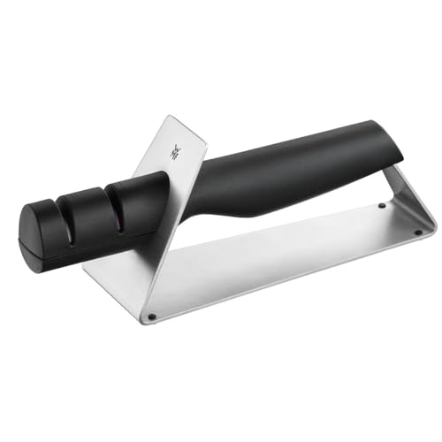 WMF Gourmet Messerschärfer Keramikscheiben, Messerschleifer 2 Stufen, Vor- und Nachschleifen, sichere Handhabung