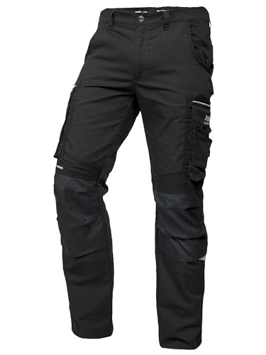PUMA Workwear Precision X - Arbeitshose Herren - Premium Arbeitskleidung mit vielen Taschen und verstärkten Kniepartien - Funktionshose mit Stretch für Handwerk und Baugewerbe - Schwarz - 52