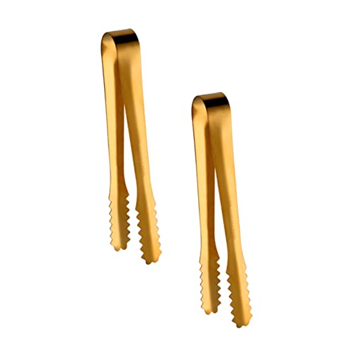 TIDTALEO Edelstahl Eiswürfelzange U-form Rutschfest Kleine Lebensmittelzange Für Eiswürfel Zuckerwürfel Buffet Bar Küche