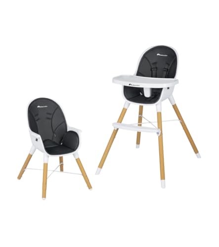 Bebeconfort Avista 2-in-1 Hochstuhl ab 6 Monaten, umwandelbarer Hochstuhl, ab 6 Monaten bis ca. 6 Jahre, bis 30 kg, Mineral Graphite