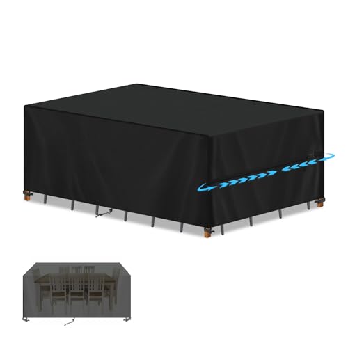 SIMPHAUS Gartenmöbel Abdeckung Loungemöbel Abdeckung 200x80x70cm Wasserdicht Abdeckhaube Gartenmöbel Schutzhülle für Sitzgruppe,Gartentisch,Winterfest 420D Oxford Gewebe