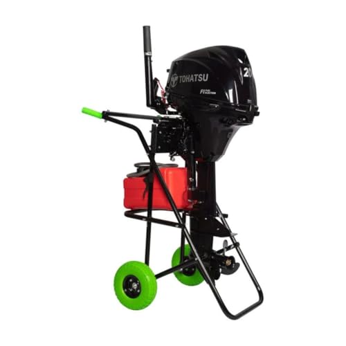 HIBO Außenbordmotor Transportwagen - Außenborder Trolley mit PU-Reifen, 59 kg Tragkraft - Außenbordmotor Motorwagen - 105 cm Höhe