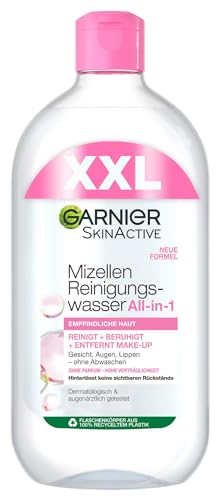 Garnier Mizellen Reinigungswasser, Für eine sanfte Reinigung und schonendes Abschminken, Beruhigendes und feuchtigkeitsspendendes Gesichtswasser, SkinActive, 1 x 700 ml