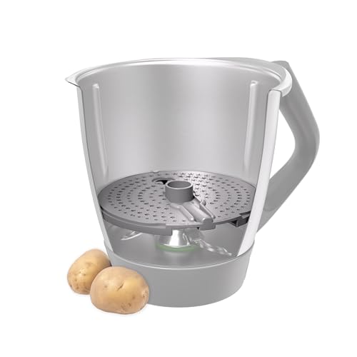 Wundermix - WunderPeeler® V2 Schäler-Aufsatz für Thermomix TM7, TM6, TM5, TM31 • Kartoffelschäler mit Kunststoff-Reibe • Schälen von Kartoffel, Karotte, Gemüse